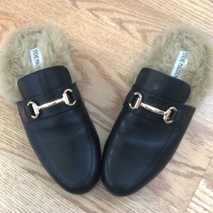 Steve Madden mules with fur